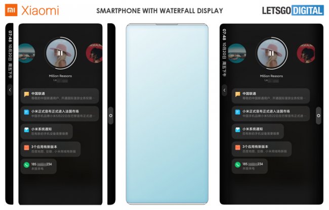 Патент проливает свет на смартфон Xiaomi с дисплеем Waterfall - «Новости сети»
