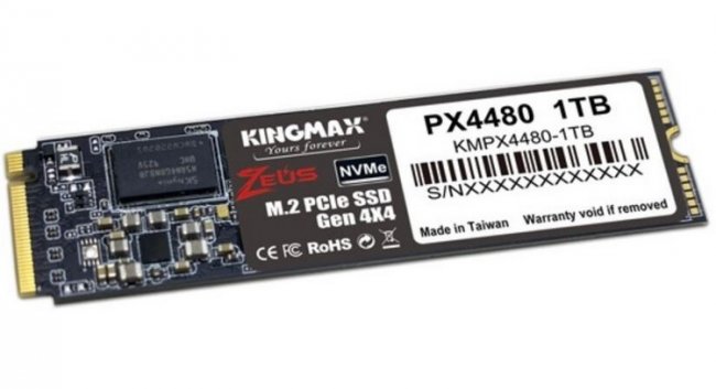 Kingmax представила SSD-накопитель PX4480 с интерфейсом PCIe 4.0 - «Новости сети»
