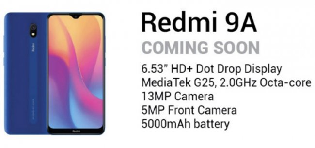 Xiaomi Redmi 9A может стать первым смартфоном на чипе MediaTek Helio G25 - «Новости сети»