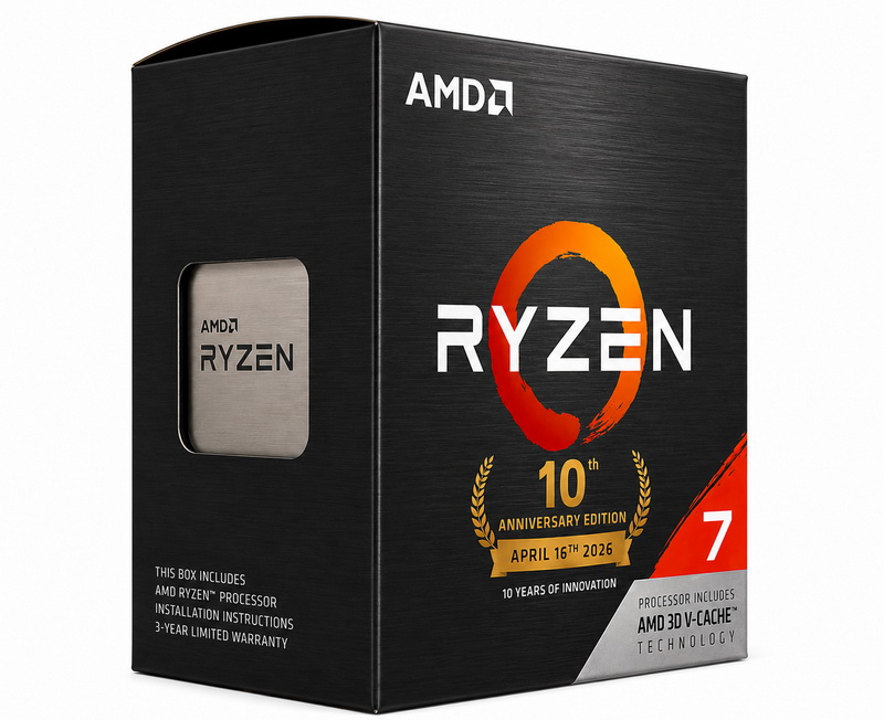 AM4 жив! Юбилейный Ryzen 7 5800X3D AM4 10th Anniversary Edition появился в продаже в Индии за $310 - «Новости сети»